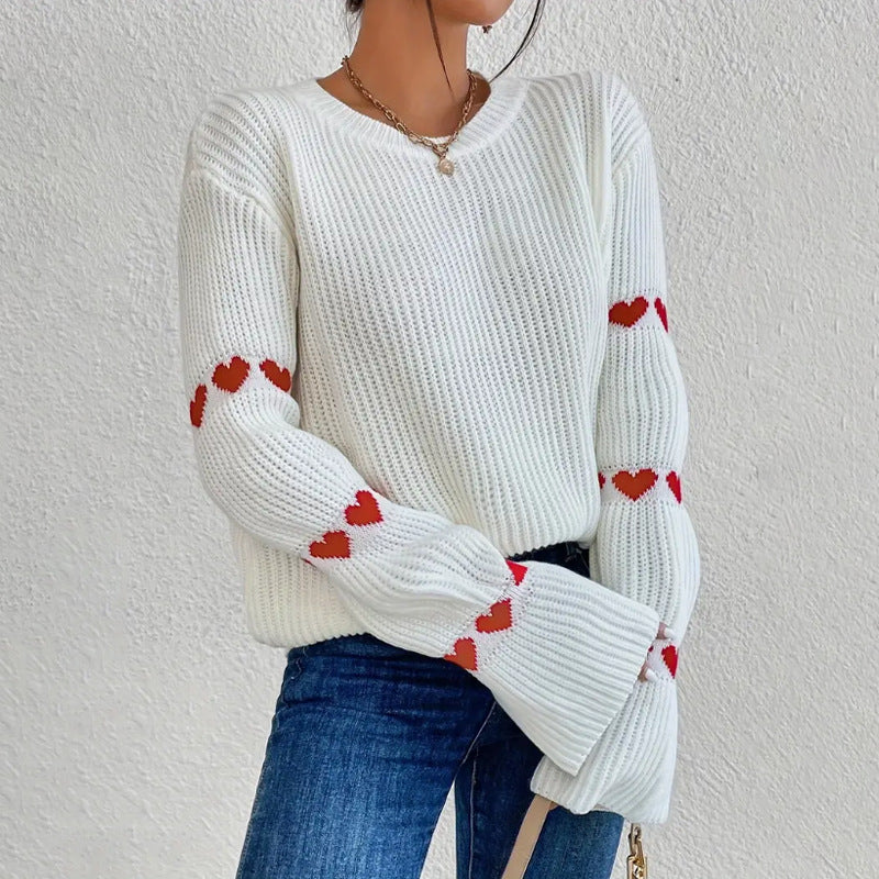 Womens Casual Crew Neck Sweater Soft Knit - BritishMode