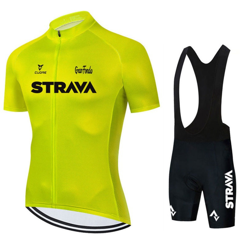 Mens Cycling Kit Breathable Jersey and Bib Shorts Performance Fit