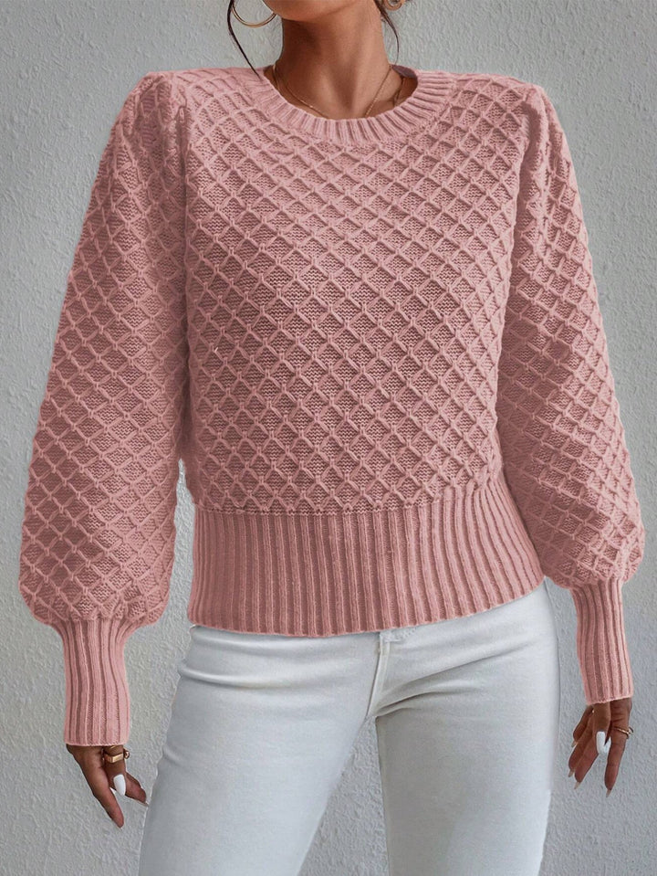 Womens Crew Neck Sweater Soft Knit - BritishMode