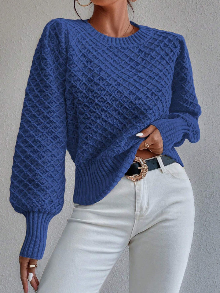 Womens Crew Neck Sweater Soft Knit