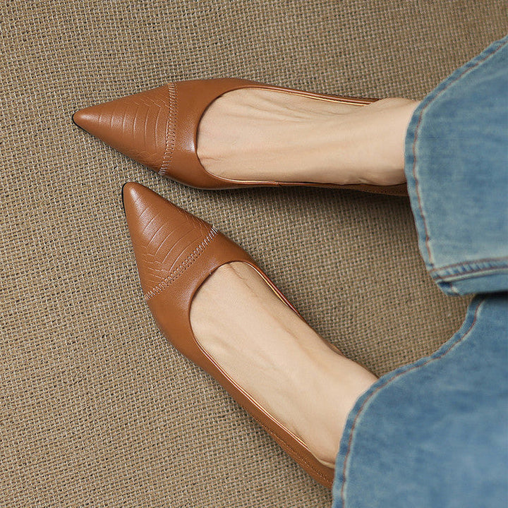 Womens Heels Genuine Leather Classic Fit