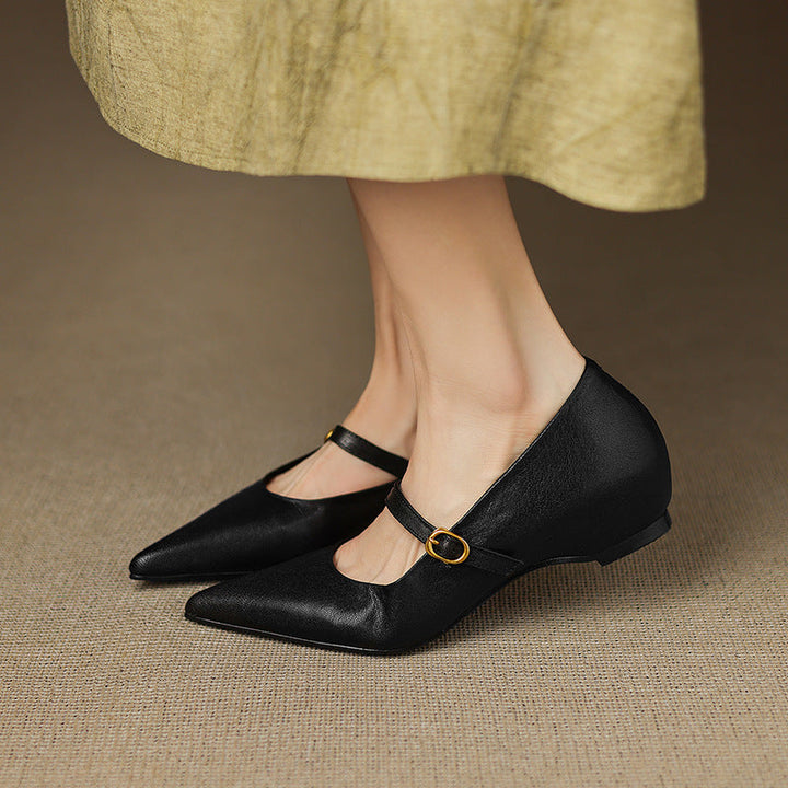 Womens Heels Genuine Leather Classic Fit