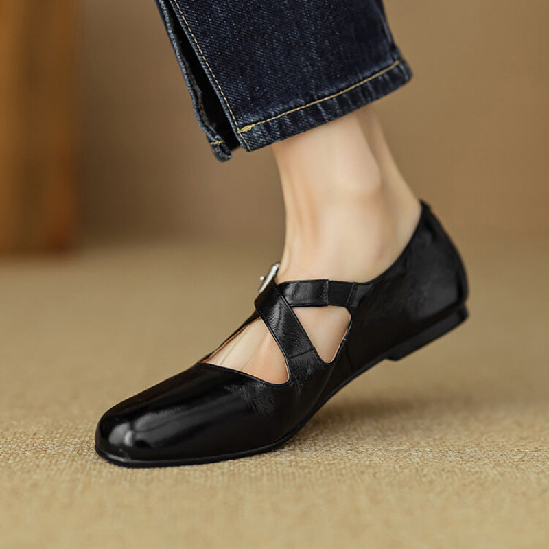 Womens Genuine Leather Shoes Classic Fit