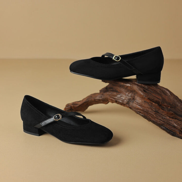Womens Suede Heels Classic Fit