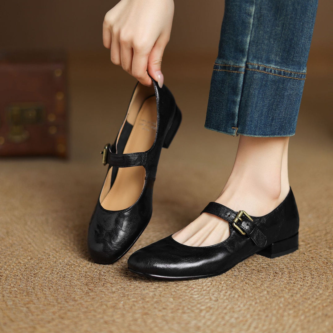Womens Genuine Leather Shoes Classic Fit