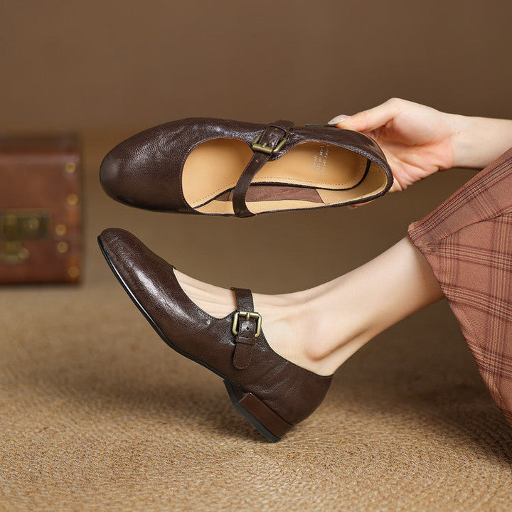 Womens Genuine Leather Shoes Classic Fit