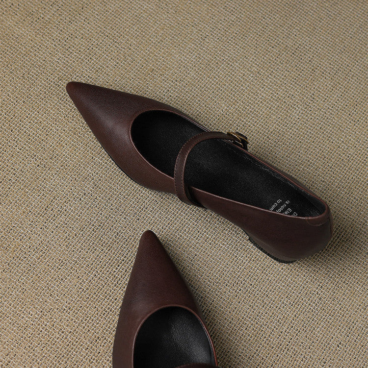 Womens Heels Genuine Leather Classic Fit