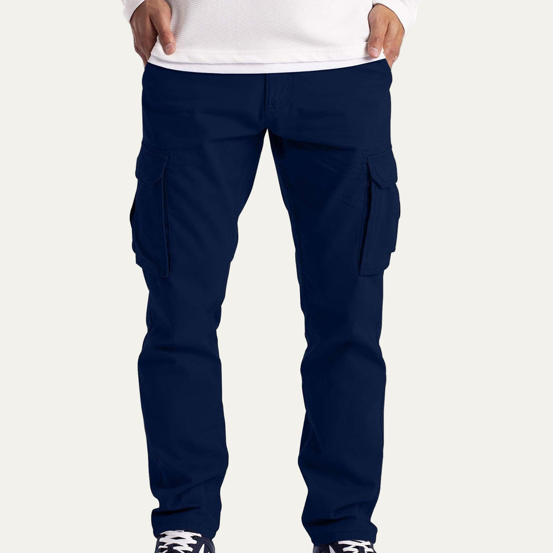 Mens Cargo Pants Relaxed Fit with Utility Flap Pockets