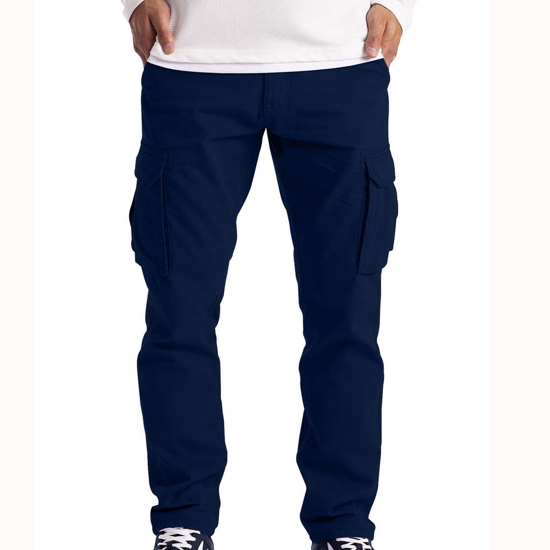 Mens Cargo Trousers Cotton -Stretch Relaxed Fit