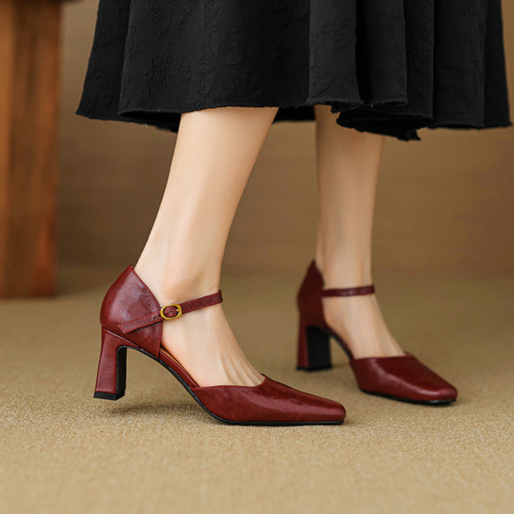 Womens Heels Genuine Leather Classic Fit - BritishMode