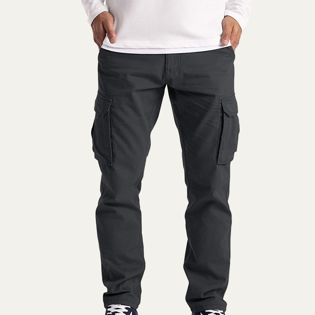 Mens Cargo Pants Relaxed Fit with Utility Flap Pockets