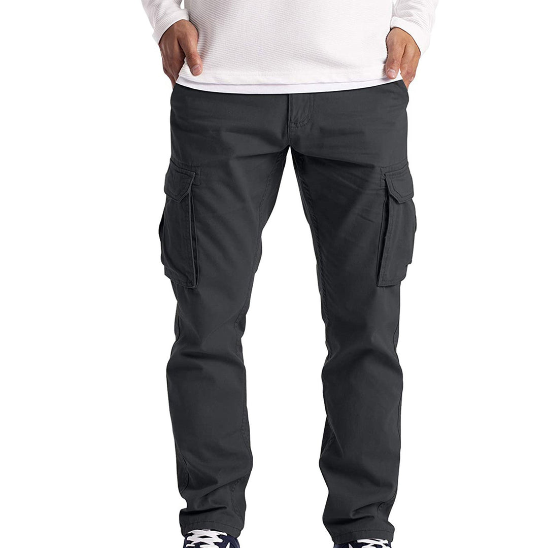 Mens Cargo Trousers Cotton -Stretch Relaxed Fit