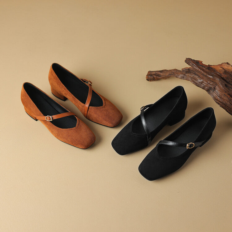 Womens Suede Heels Classic Fit