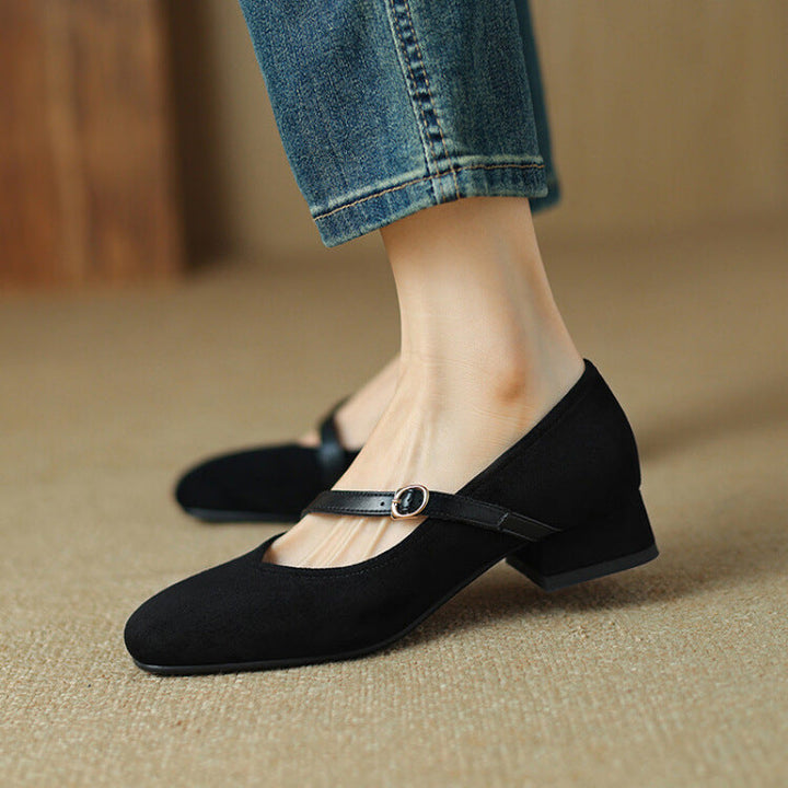 Womens Suede Heels Classic Fit