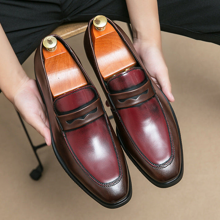 Mens Leather Loafers Slip-On Comfortable