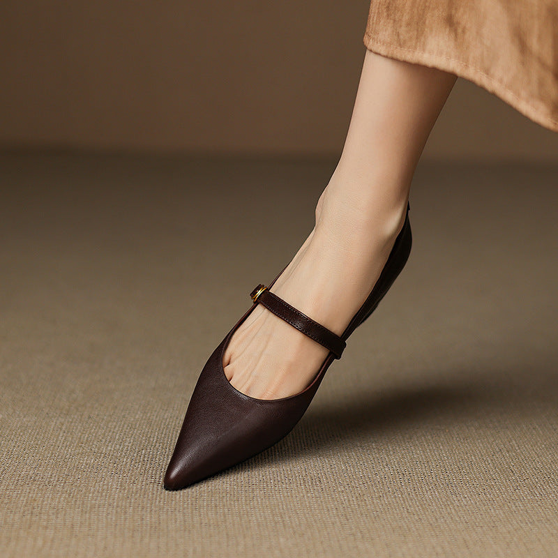Womens Heels Genuine Leather Classic Fit