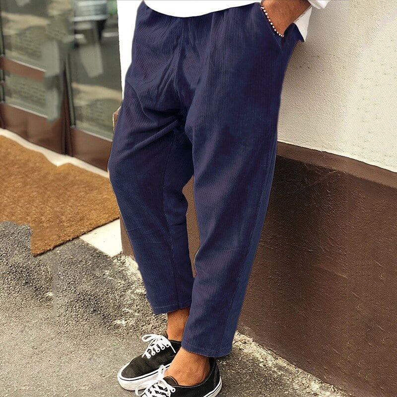 Mens Corduroy Pants Comfortable Relaxed Fit