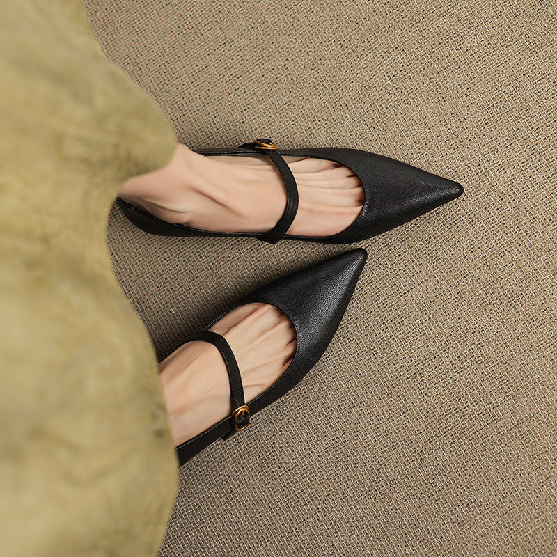 Womens Heels Genuine Leather Classic Fit