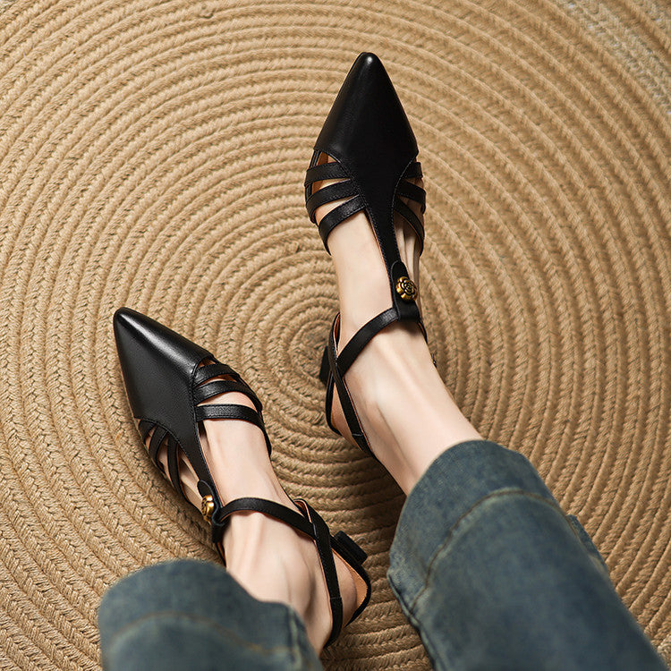 Womens Heels Genuine Leather Classic Fit