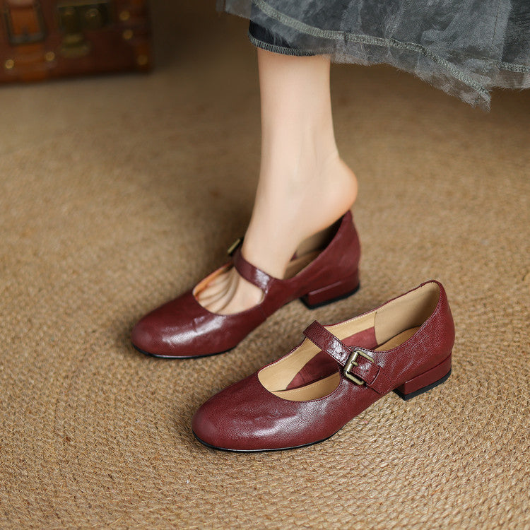 Womens Genuine Leather Shoes Classic Fit - BritishMode
