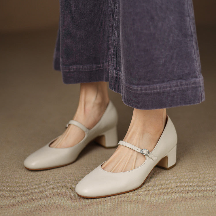 Womens Pumps Genuine Leather Classic Fit
