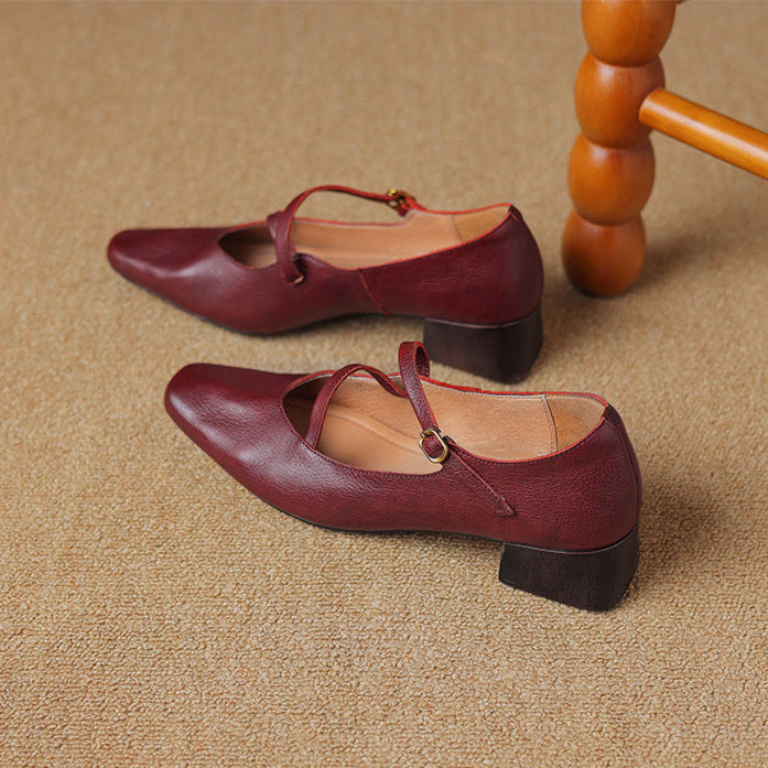 Womens Heels Genuine Leather Classic Fit