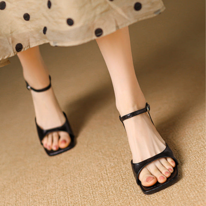 Womens Genuine Leather Sandals Comfortable Fit