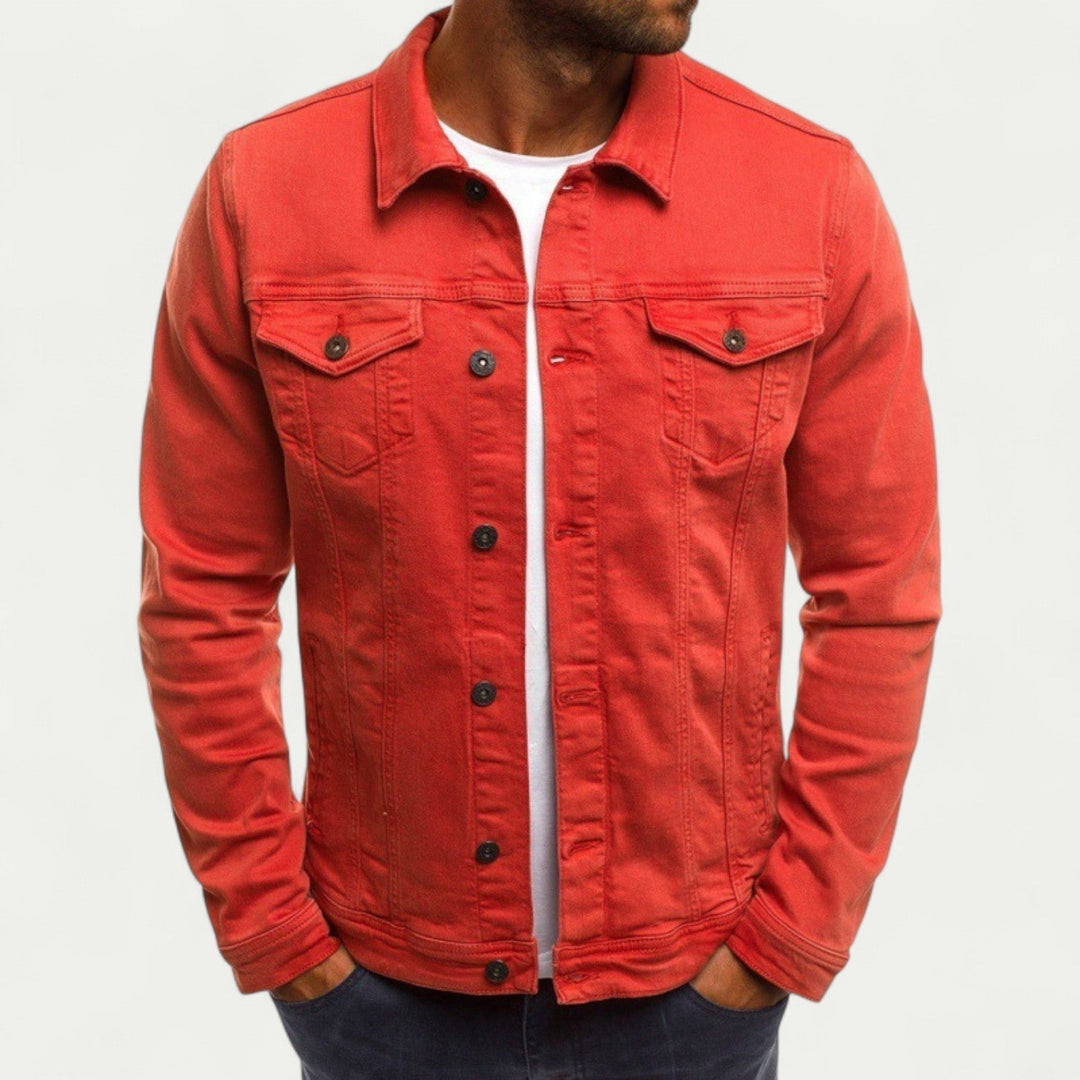 Mens Denim Jacket Lightweight Classic Fit