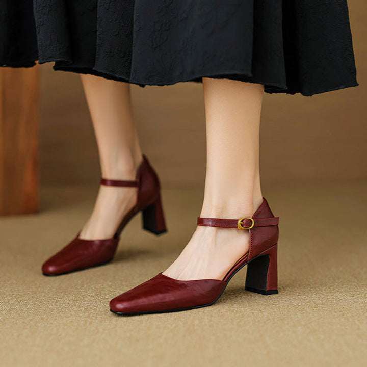 Womens Heels Genuine Leather Classic Fit