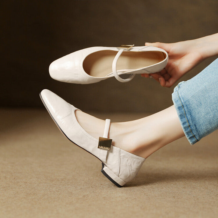 Womens Genuine Leather Pumps Classic Fit - BritishMode