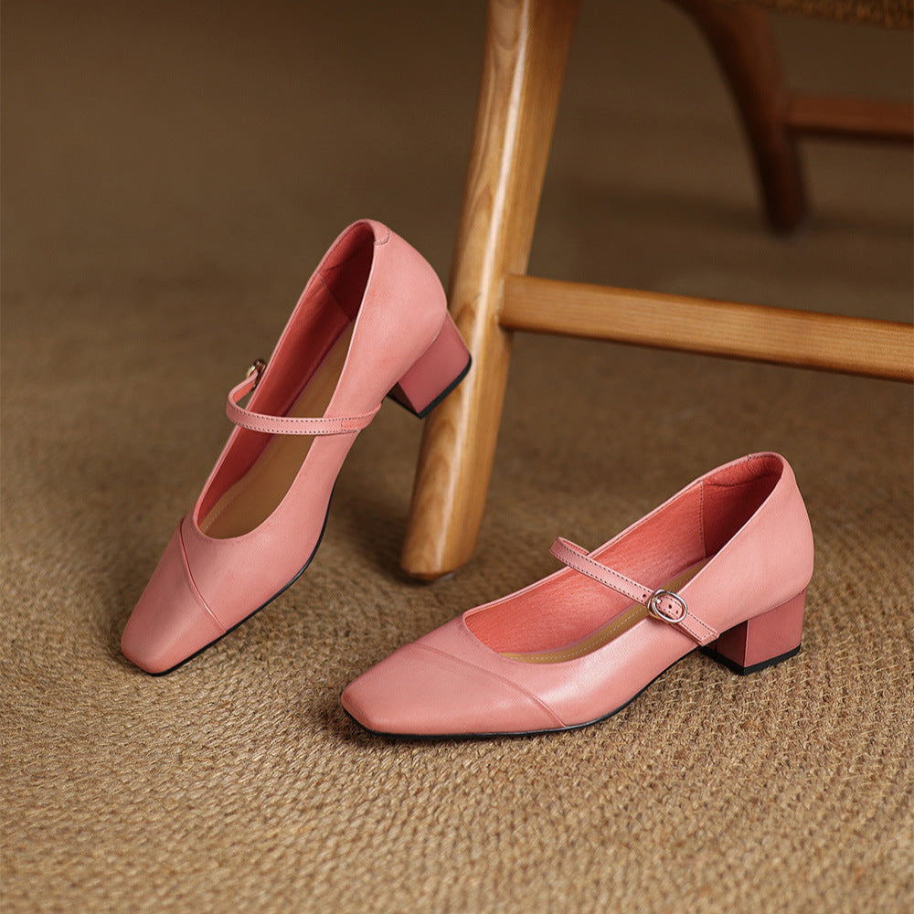 Womens Heels Genuine Leather Classic Fit