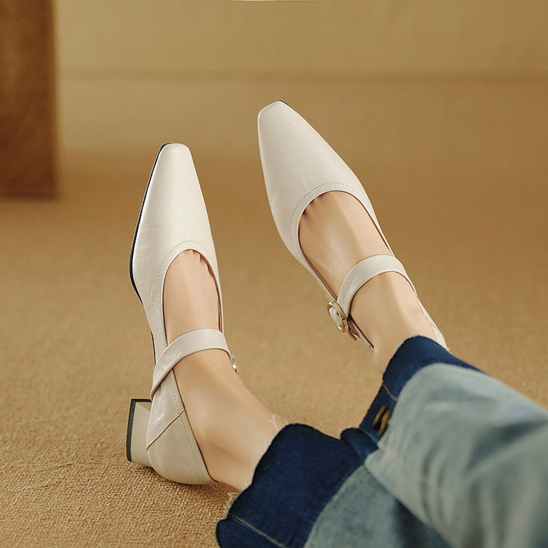 Womens Heels Genuine Leather Classic Fit