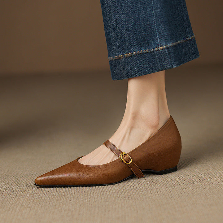 Womens Heels Genuine Leather Classic Fit