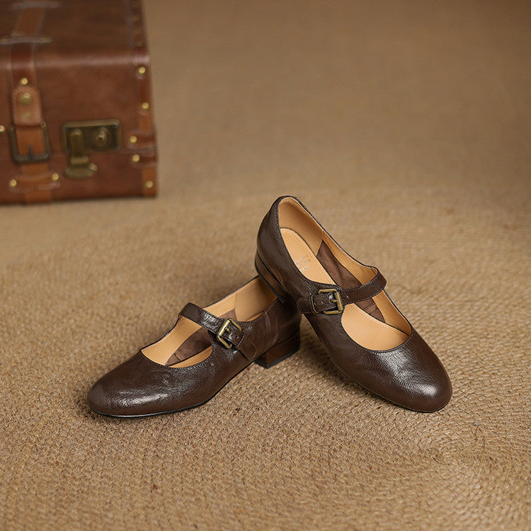 Womens Genuine Leather Shoes Classic Fit