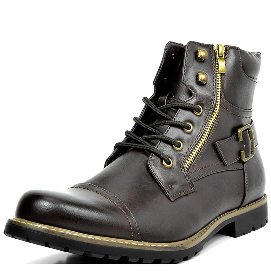 Mens Combat Boots Lace-Up Military Style