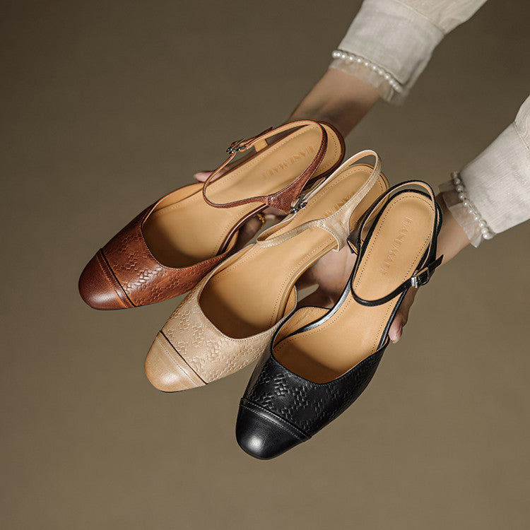 Womens Genuine Leather Pumps Classic Fit