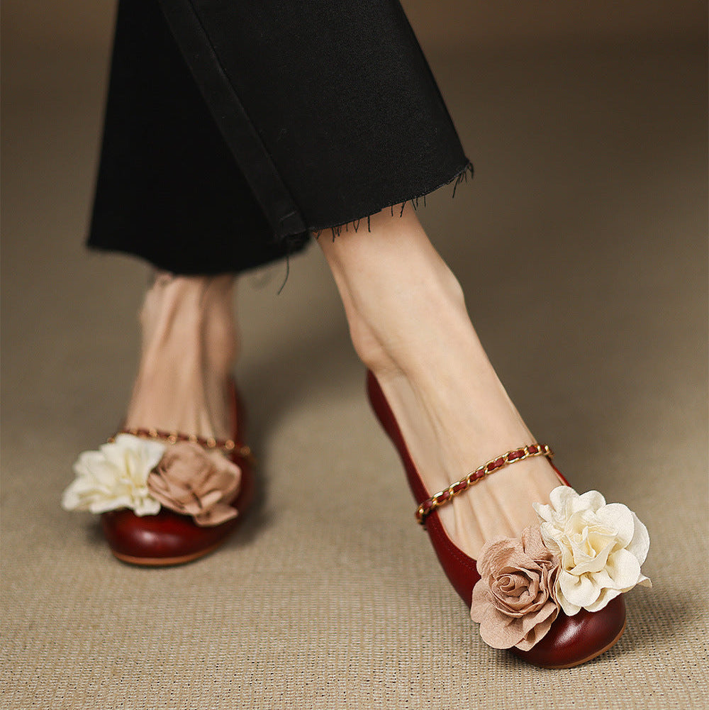 Womens Genuine Leather Shoes Classic Fit