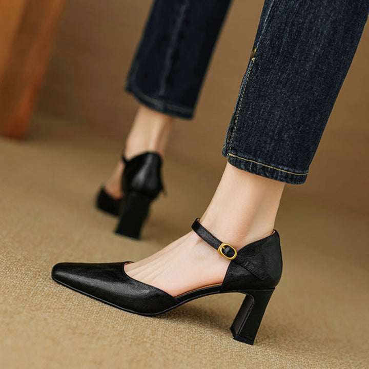 Womens Heels Genuine Leather Classic Fit