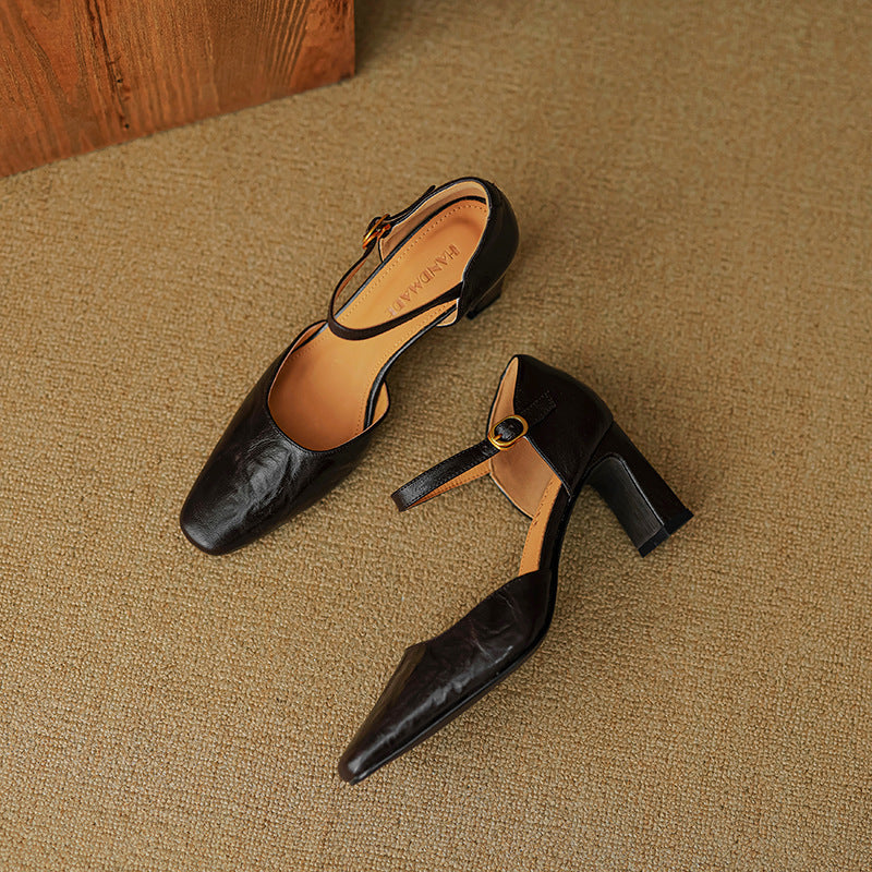 Womens Heels Genuine Leather Classic Fit