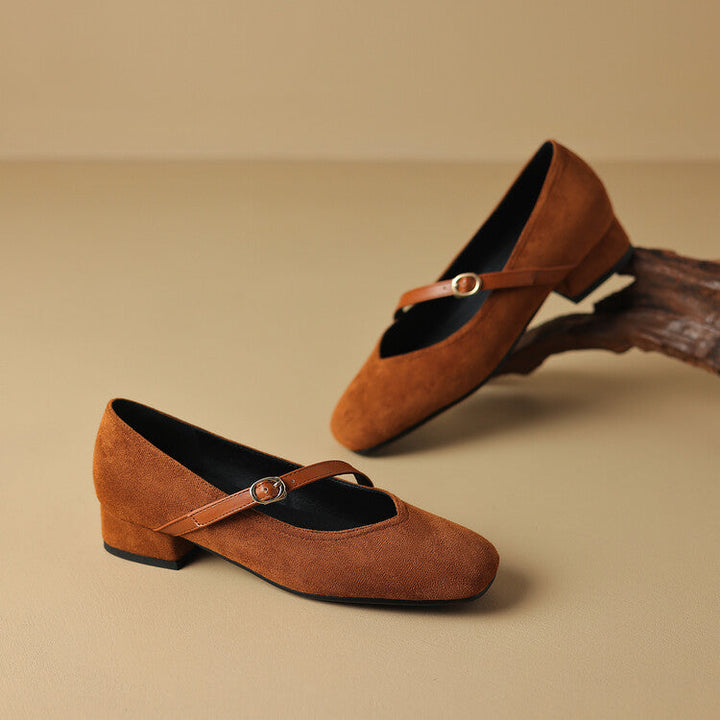Womens Suede Heels Classic Fit
