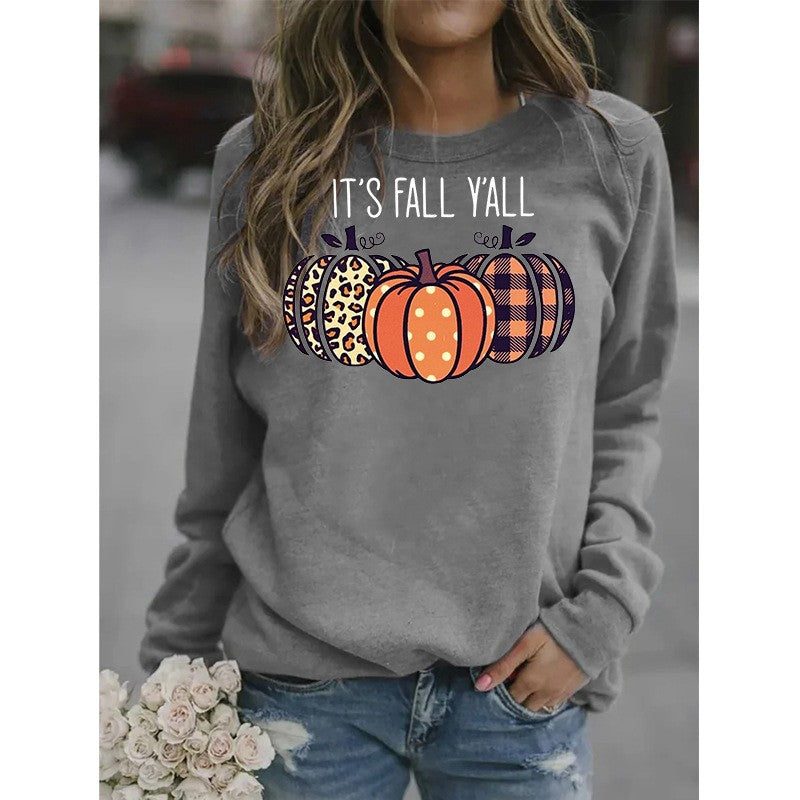 Womens Sweatshirt Cotton Graphic Relaxed Fit