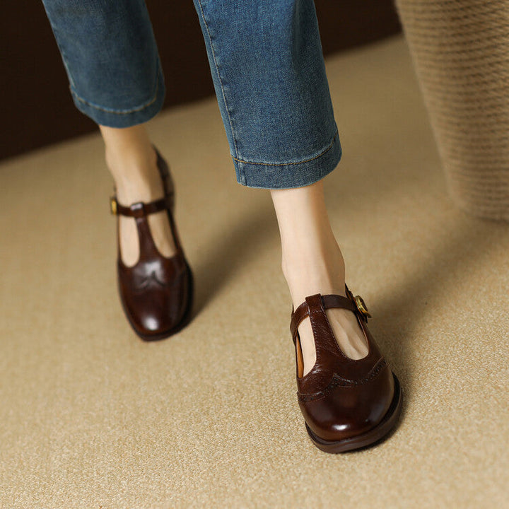 Womens Genuine Leather Shoes Classic Fit