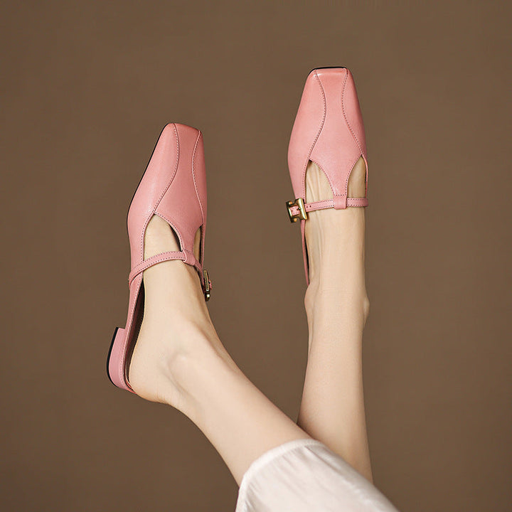 Womens Leather Mules Genuine Leather Slip-On