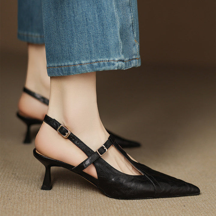 Womens Heels Genuine Leather Classic Fit