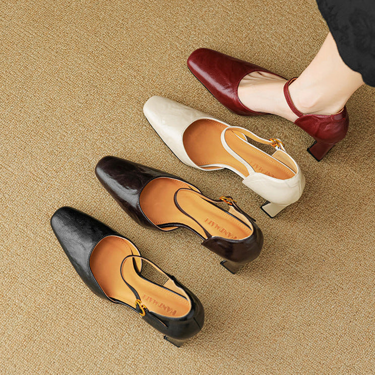 Womens Heels Genuine Leather Classic Fit