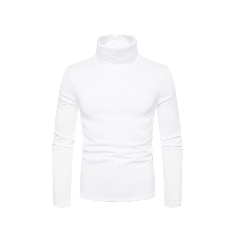 Mens Turtleneck Top Soft Knit Form Fitting