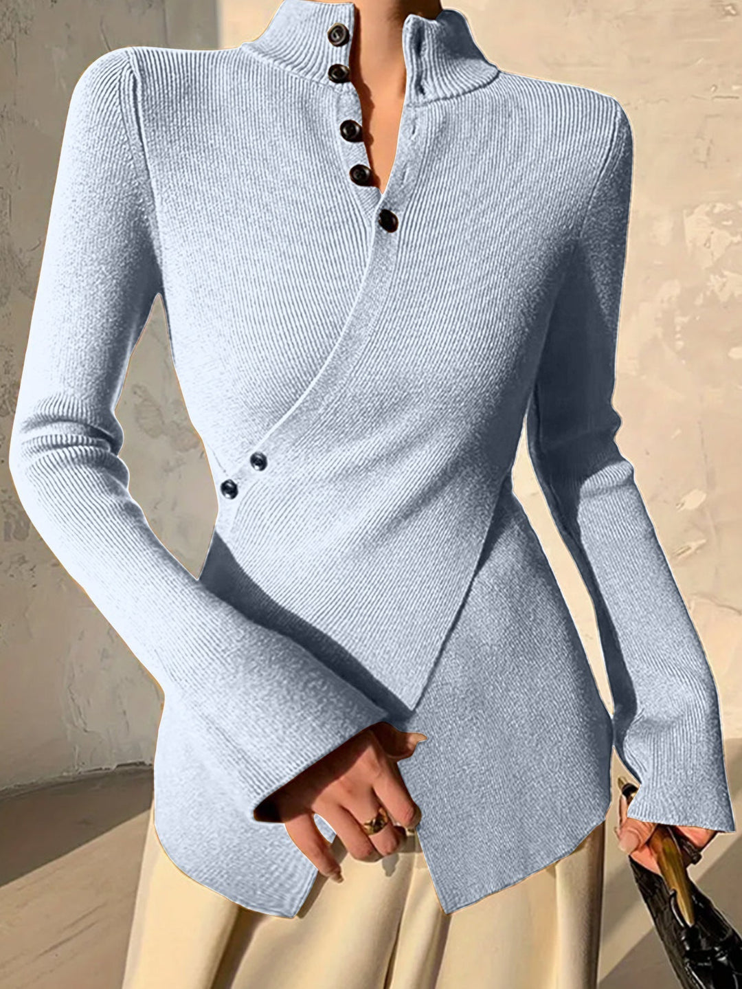 Womens Wrap Sweater Cozy Fit