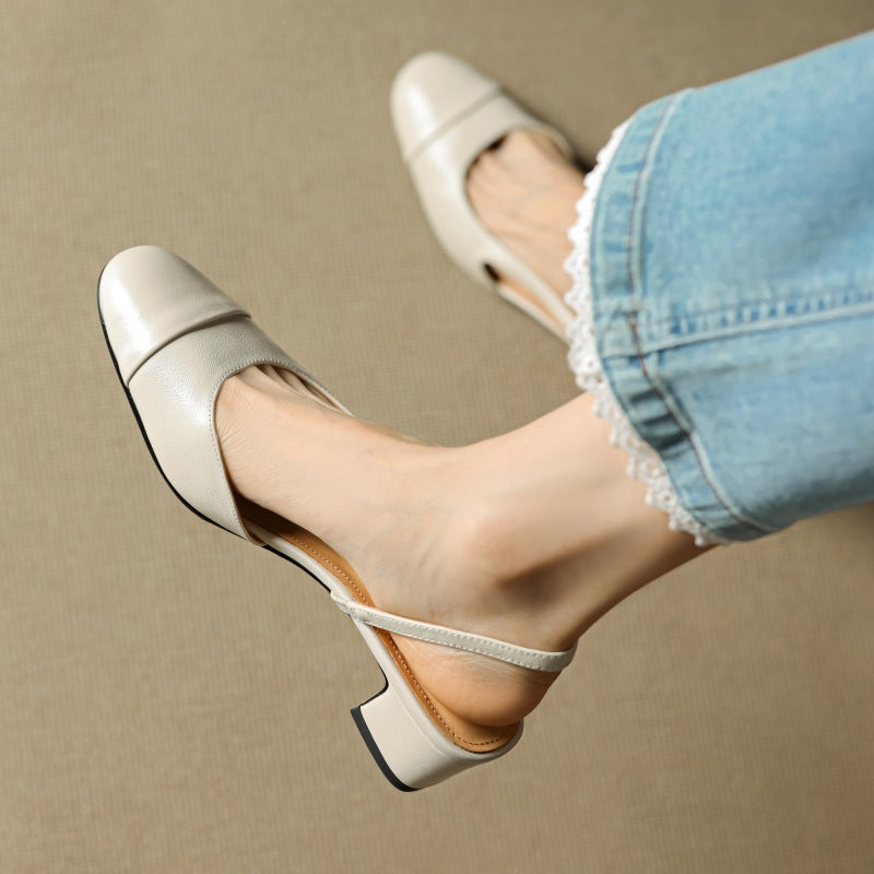 Womens Genuine Leather Pumps Classic Fit
