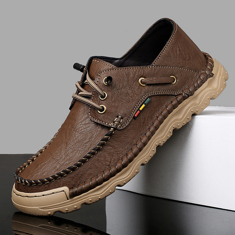Mens Leather Shoes Genuine Leather Slip-On