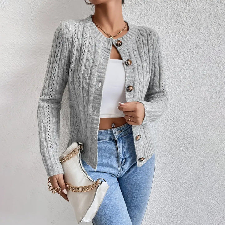 Womens Cardigan Sweater Soft Knit Short Sleeve - BritishMode